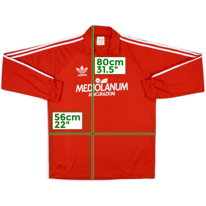 1990-91 AC Milan adidas Training L/S Shirt - 7/10 - (XL)