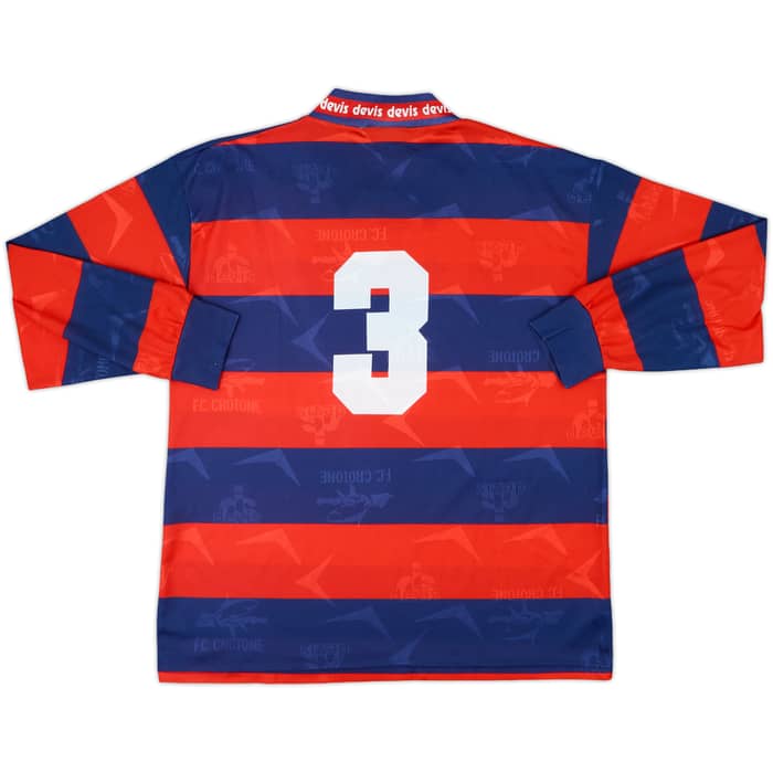 1997-98 Crotone Home L/S Shirt #3 - 9/10 - (XL)