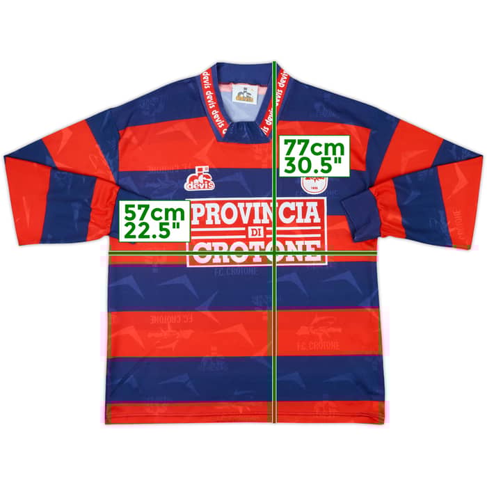 1997-98 Crotone Home L/S Shirt #3 - 9/10 - (XL)