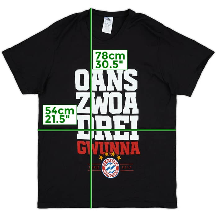 2013-14 Bayern adidas Graphic Tee - 9/10 - (XL)