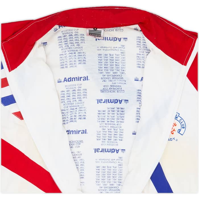 1990-92 Rangers Admiral Track Jacket - 6/10 - (L)
