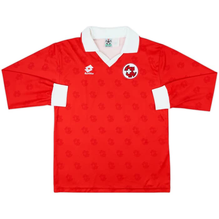 1994-96 Switzerland Home L/S Shirt - 9/10 - (L)