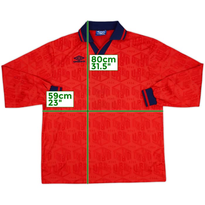 1990s Umbro Template L/S Shirt #3 - 9/10 - (XL)