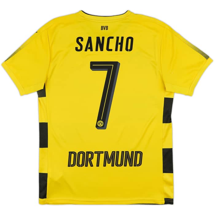 2017-18 Borussia Dortmund Home Shirt Sancho #7 - 8/10 - (M)