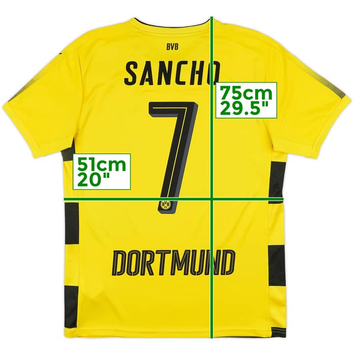 2017-18 Borussia Dortmund Home Shirt Sancho #7 - 8/10 - (M)