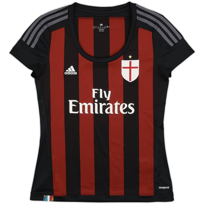 2015-16 AC Milan Home Shirt - 9/10 - (Women's M)
