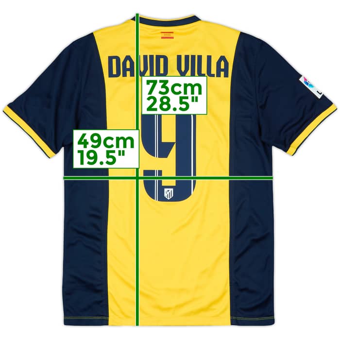 2013-14 Atletico Madrid Away Shirt David Villa #9 - 9/10 - (M)
