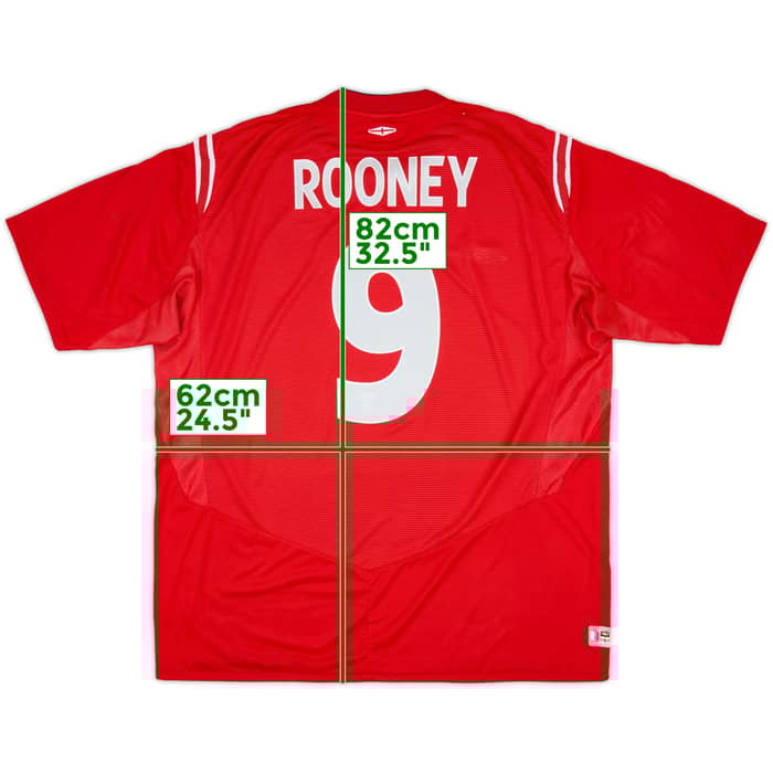 2004-06 England Away Shirt Rooney #9 - 9/10 - (3XL)