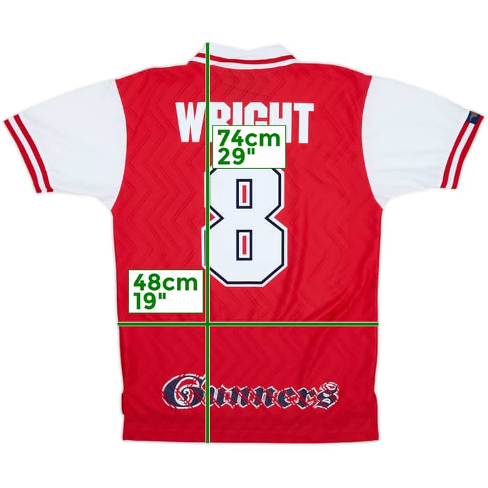 1996-98 Arsenal Home Shirt Wright #8 - 8/10 - (S)