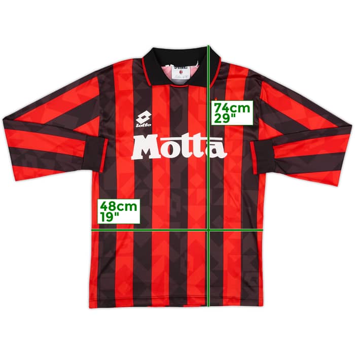 1993-94 AC Milan Home L/S Shirt - 9/10 - (M)