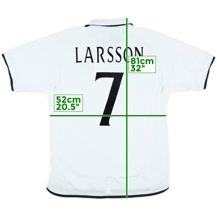 2001-02 Celtic Away Shirt Larsson #7 - 7/10 - (L)