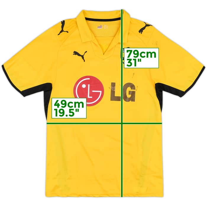 2008-09 AEK Athens Home Shirt - 4/10 - (S)