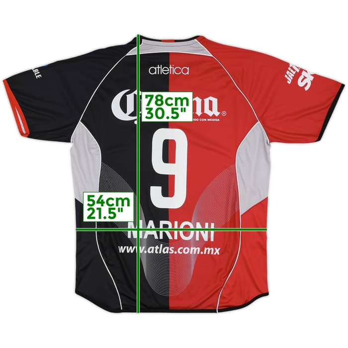 2007-08 Atlas Home Shirt Marioni #9 - 9/10 - (L)