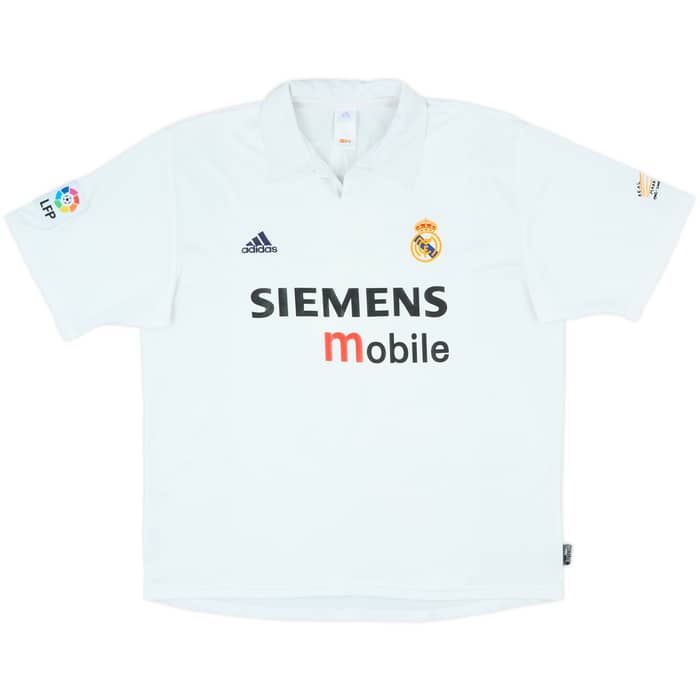 2002-03 Real Madrid Centenary Home Shirt Zidane #5 - 8/10 - (XL)