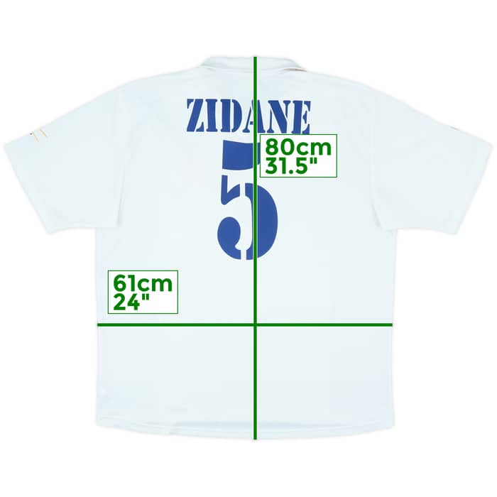 2002-03 Real Madrid Centenary Home Shirt Zidane #5 - 8/10 - (XL)