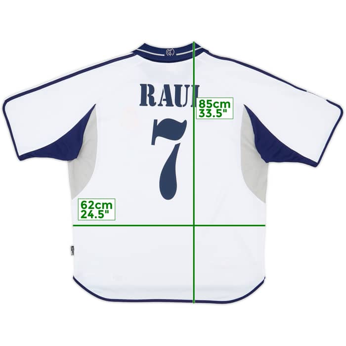 2000-01 Real Madrid Home Shirt Raul #7 - 6/10 - (XL)