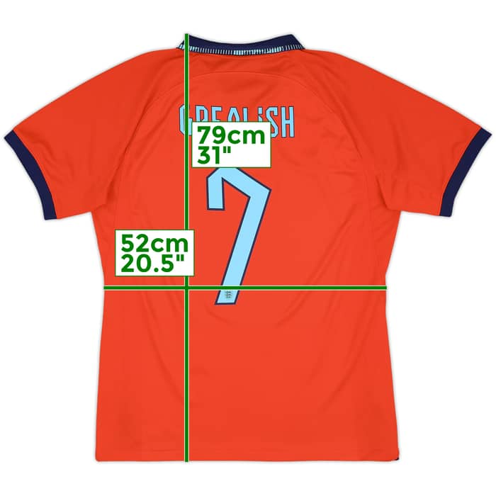 2022-23 England Away Shirt Grealish #7 - 8/10 - (L)