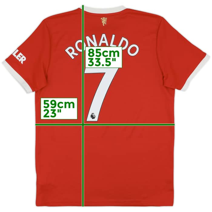 2021-22 Manchester United Home Shirt Ronaldo #7 - 8/10 - (L)