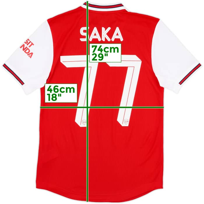 2019-20 Arsenal Player Issue Home Shirt Saka #77 - 10/10 - (S)