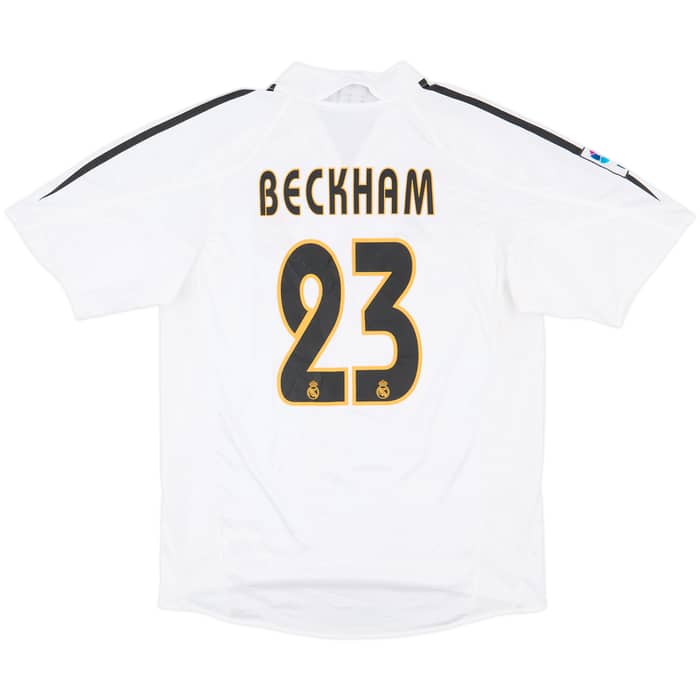2004-05 Real Madrid Home Shirt Beckham #23 - 7/10 - (M)