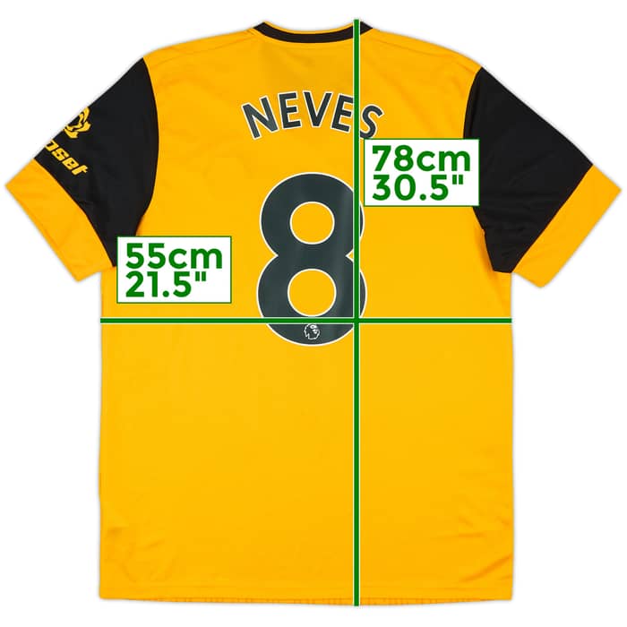 2020-21 Wolves Home Shirt Neves #8 - 8/10 - (L)