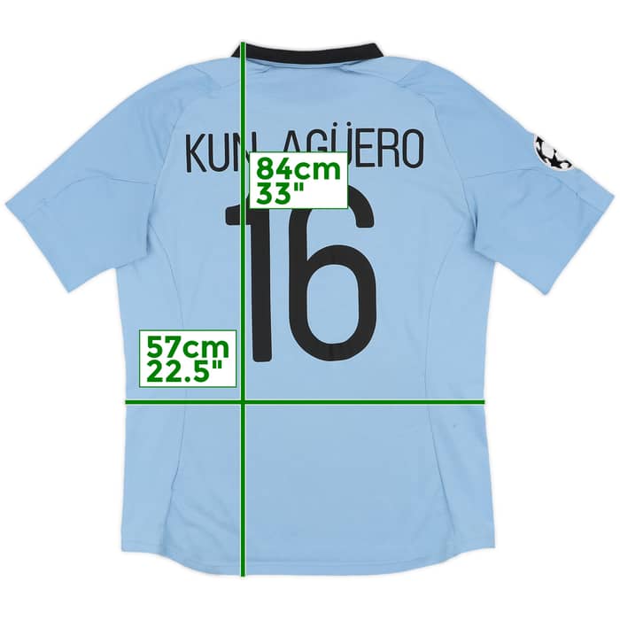 2012-13 Manchester City Home Shirt Kun Aguero #16 - 6/10 - (L)
