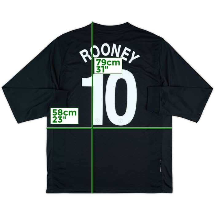 2009-10 Manchester United Away L/S Shirt Rooney #10 - 9/10 - (L)