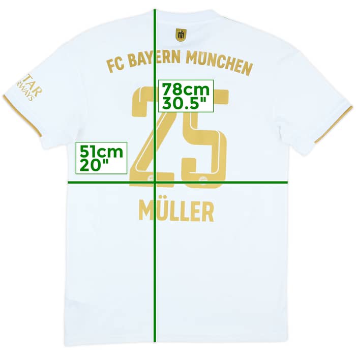 2022-23 Bayern Munich Away Shirt Muller #25 - 8/10 - (M)