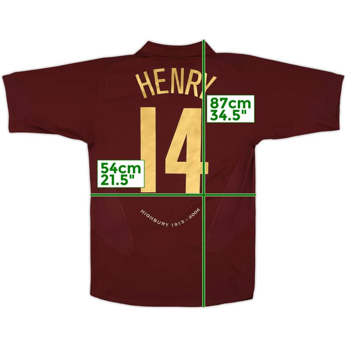 2005-06 Arsenal Home Shirt Henry #14 - 7/10 - (M)