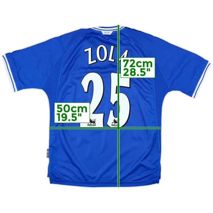 1999-01 Chelsea Home Shirt Zola #25 - 8/10 - (M)