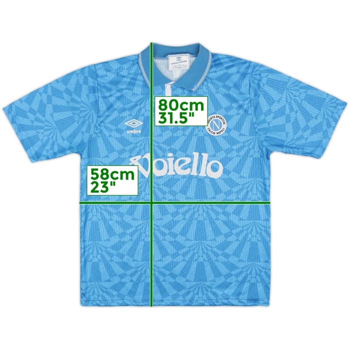 1991-93 Napoli Home Shirt - 8/10 - (L)