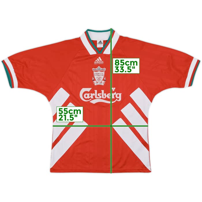 1993-95 Liverpool Home Shirt - 8/10 - (M)