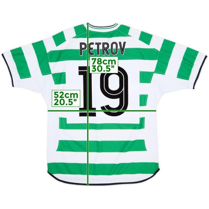 2001-03 Celtic Home Shirt Petrov #19 - 8/10 - (L)