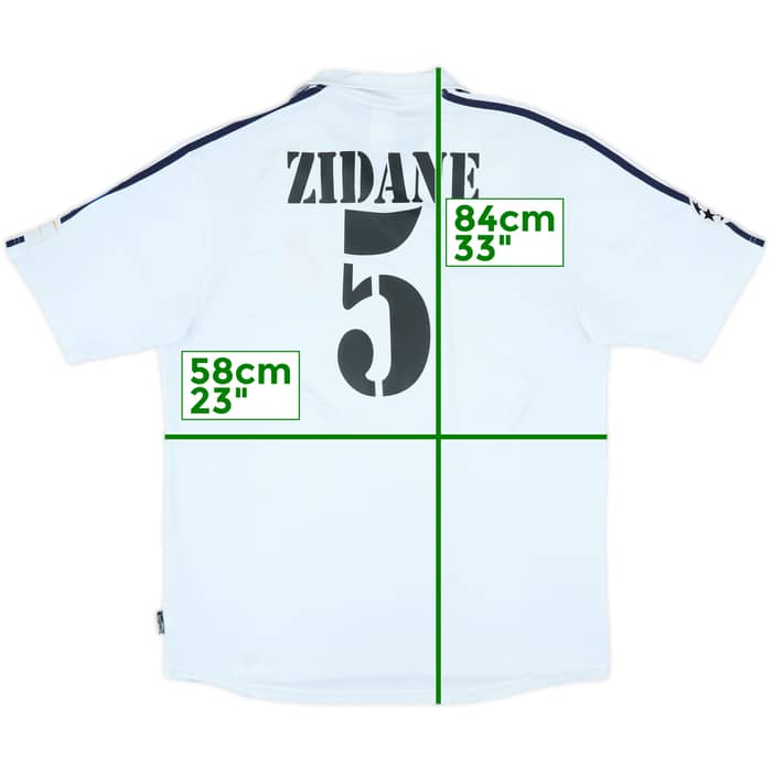 2001 Real Madrid Home Shirt Zidane #5 - 7/10 - (L)
