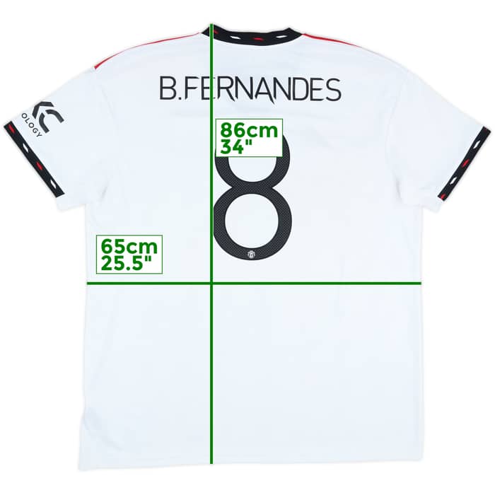 2022-23 Manchester United Away Shirt B.Fernandes #8 - 9/10 - (XXL)