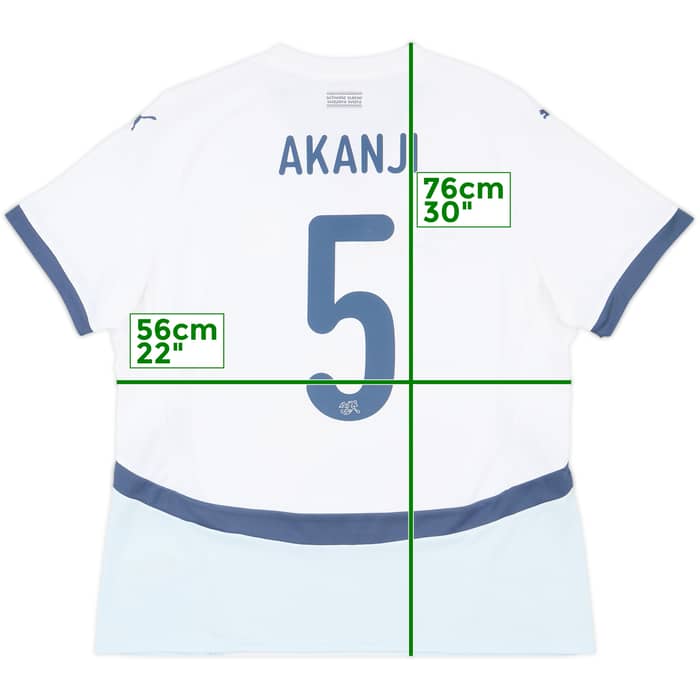 2024 Switzerland Away Shirt Akanji #5 - 8/10 - (XXL)