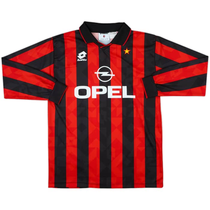 1994-95 AC Milan Home L/S Shirt - 9/10 - (L)