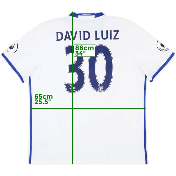2016-17 Chelsea Third Shirt David Luiz #30 - 9/10 - (XXL)