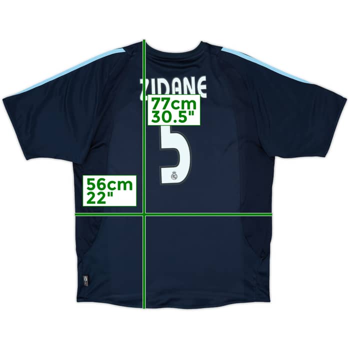 2003-04 Real Madrid Away Shirt Zidane #5 - 9/10 - (L)