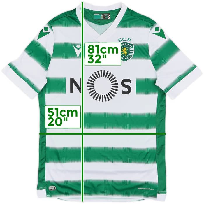 2020-21 Sporting Lisbon Home Shirt - 9/10 - (M)