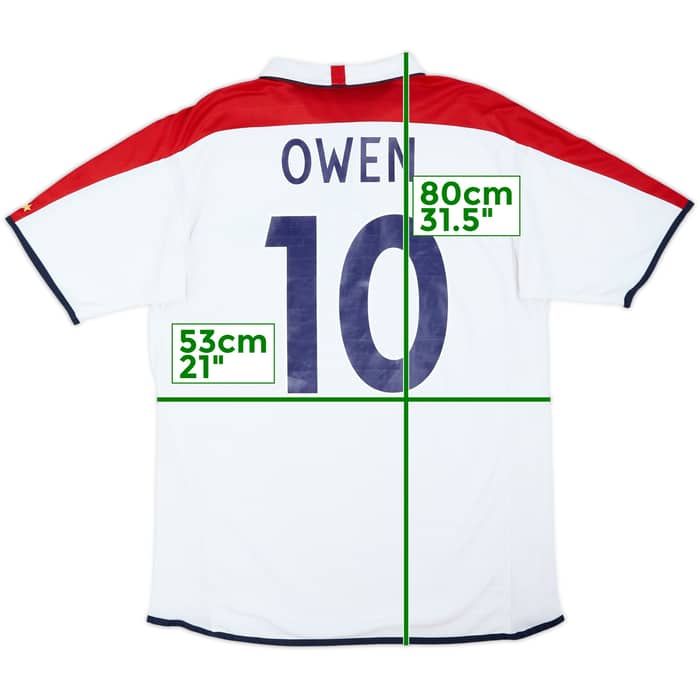 2003-05 England Home Shirt Owen #10 - 8/10 - (L)