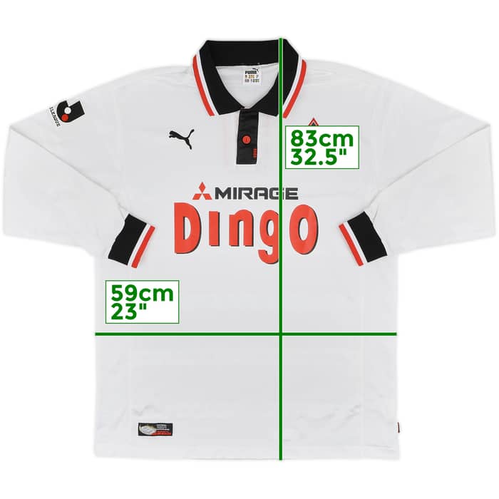 1999-00 Urawa Red Diamonds Away L/S Shirt - 9/10 - (XL)