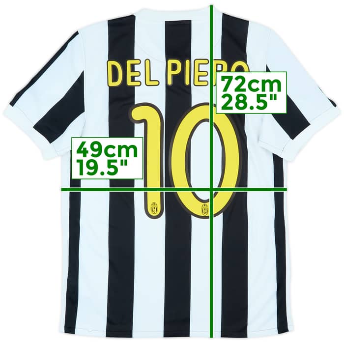 2009-10 Juventus Home Shirt Del Piero #10 - 8/10 - (S)