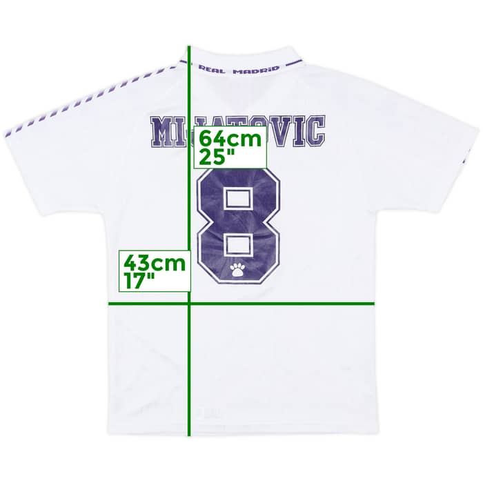 1996-97 Real Madrid Home Shirt Mijatovic #8 - 8/10 - (L.Boys)