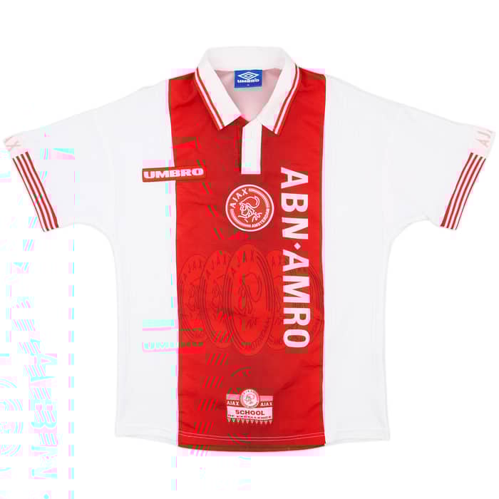 1997-98 Ajax Home Shirt F.De Boer #4 - 8/10 - (M)