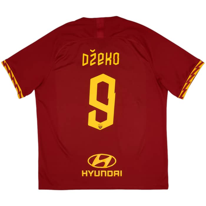 2019-20 Roma Home Shirt Dzeko #9 - 9/10 - (XL)