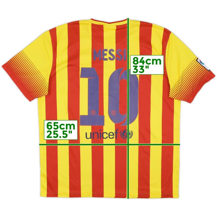 2013-15 Barcelona Away Shirt Messi #10 - 6/10 - (XL)