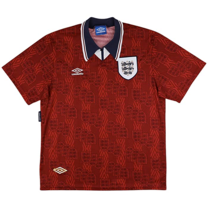 1993-95 England Away Shirt - 8/10 - (XL)