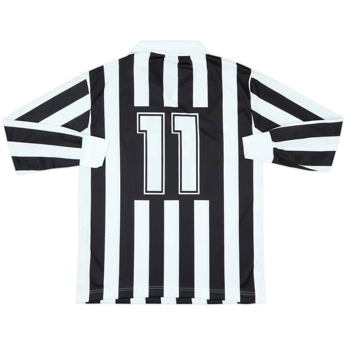 1991-92 Juventus Basic Home L/S Shirt #11 - 9/10 - (L)