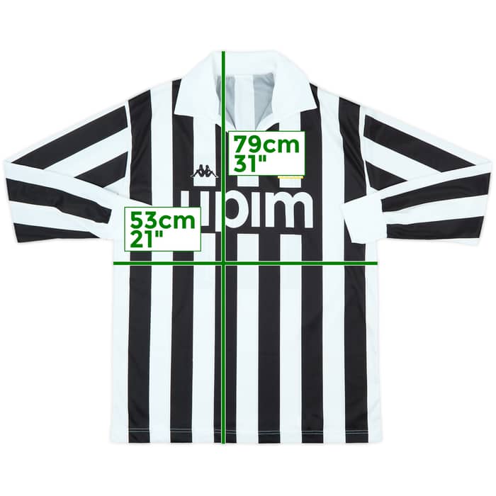 1991-92 Juventus Basic Home L/S Shirt #11 - 9/10 - (L)